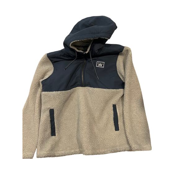 Hurley Sherpa Fleece Hoodie Jacket - Size L - Picture 1 of 4